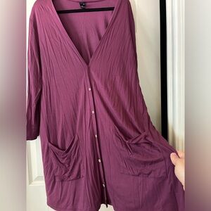 Agnes and Dora plum cardigan XXL